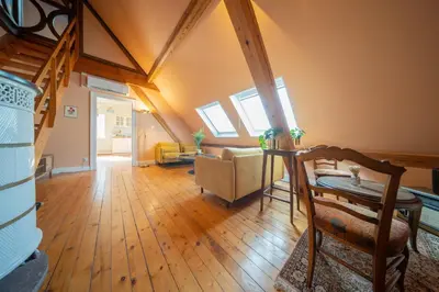 Coin salon dans l'établissement Great Accommodation Colmar Free Parking