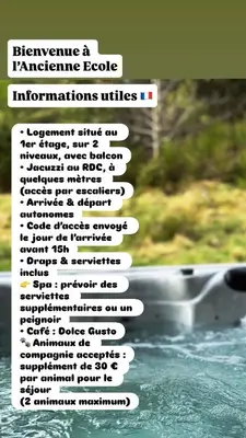 Plan de l'établissement Ancienne école avec Jacuzzi privé