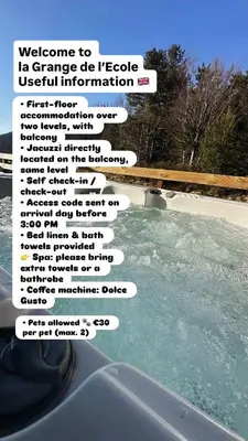 Plan de l'établissement Grange de l'ancienne école avec Jacuzzi privé