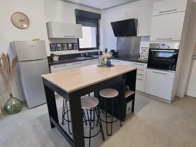 Cuisine ou kitchenette dans l'établissement Chez Steph et Guillaume