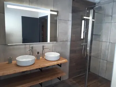 Salle de bains dans l'établissement Retour aux Sources