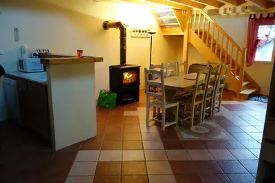 Cuisine ou kitchenette dans l'établissement Le Gite