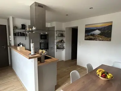 Cuisine ou kitchenette dans l'établissement L'écureuil des lacs