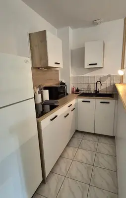 Cuisine ou kitchenette dans l'établissement Studio Cocon de Plumes