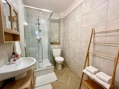 Salle de bains dans l'établissement Chez Mamema