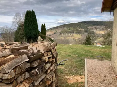 Vue générale sur la montagne ou vue sur la montagne depuis la maison de vacances