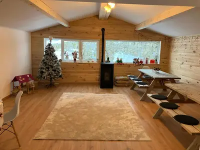 Coin salon dans l'établissement Gîte La Belle Vue, Maison de campagne avec vue magnifique