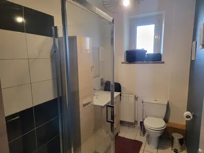Salle de bains dans l'établissement Chez Carine et Jonathan