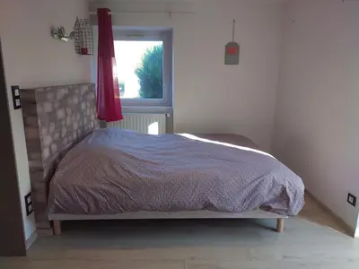 Un ou plusieurs lits dans un hébergement de l'établissement Gite 2 personnes vallée de Munster