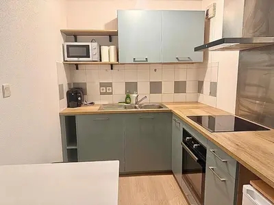 Cuisine ou kitchenette dans l'établissement Appartement Cosy à Belfort