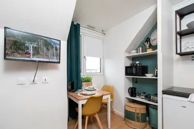 Cuisine ou kitchenette dans l'établissement Le tiny