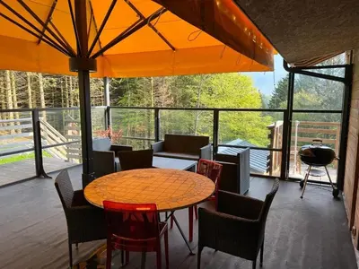 Balcon ou terrasse dans l'établissement La Sérotine Chalet GERARDMER