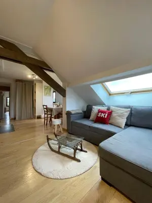 Coin salon dans l'établissement Appartement de montagne - Station du Schnepfenried