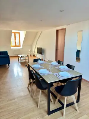 Coin salon dans l'établissement Cosy 4 - Montbéliard centre 80m2