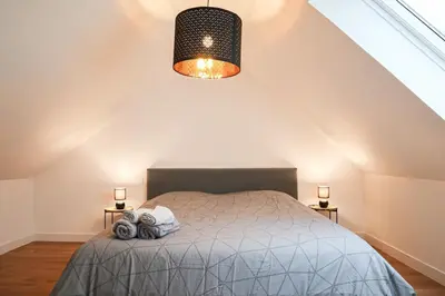 Un ou plusieurs lits dans un hébergement de l'établissement Duplex Échanges complices ,Frontière