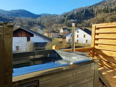 Vue générale sur la montagne ou vue sur la montagne depuis l'appartement
