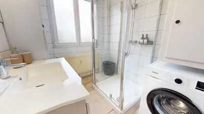 Salle de bains dans l'établissement La belle étape avec parking
