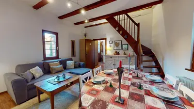 Coin salon dans l'établissement Zum Bären Duplex - 1 Parking