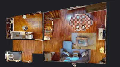 Cuisine ou kitchenette dans l'établissement Zum Bären Duplex - 1 Parking