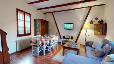 Coin salon dans l'établissement Zum Bären Duplex - 1 Parking