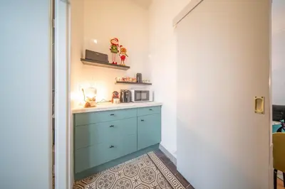 Cuisine ou kitchenette dans l'établissement Unterlinden 12 Appartement de Caractere Parking