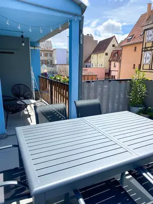 Balcon ou terrasse dans l'établissement Lescapade à Colmar
