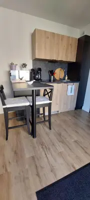 Cuisine ou kitchenette dans l'établissement Studio à la campagne