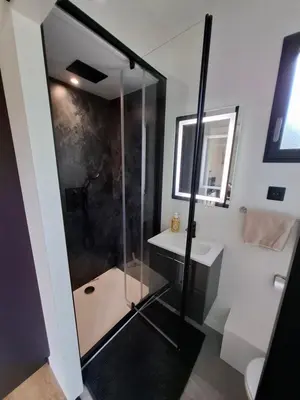Salle de bains dans l'établissement Studio à la campagne