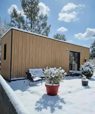 L'établissement Studio à la campagne en hiver