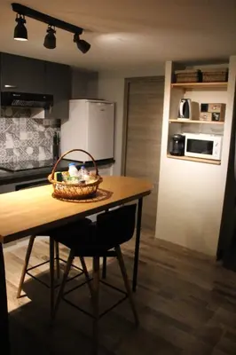 Cuisine ou kitchenette dans l'établissement Studio Malice