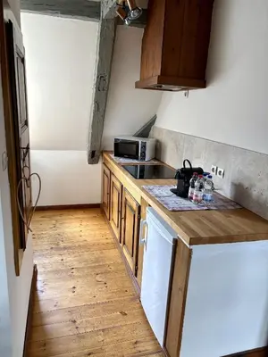 Cuisine ou kitchenette dans l'établissement Gîte Gambrinus