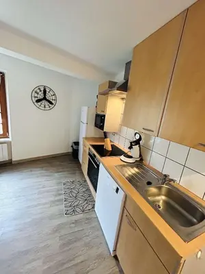 Cuisine ou kitchenette dans l'établissement Le Rustique