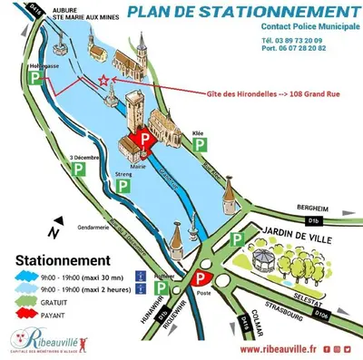 Plan de l'établissement Gite Les Hirondelles 6 pers Ribeauvillé