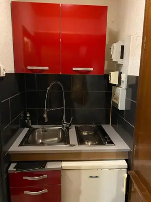 Cuisine ou kitchenette dans l'établissement Studio cosy à La Bresse, 18 m² avec équipements