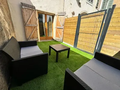 Terrasse ou espace extérieur de l'établissement Le Nid en Rotin Apartment