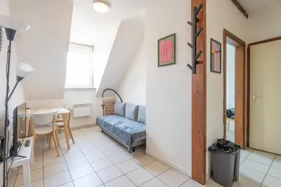 Coin salon dans l'établissement Bel appartement 4Pers Stationnement Gratuit Centre