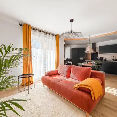 Cuisine ou kitchenette dans l'établissement Saint-Louis - Cozy Apartment Close to Switzerland & Train Station