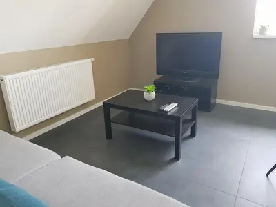 Télévision ou salle de divertissement dans l'établissement Gite Au Nid de Cigognes