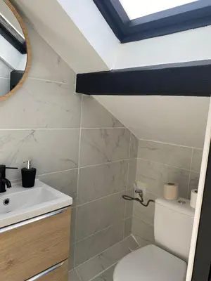 Salle de bains dans l'établissement Studio D Quai de l Alma Mulhouse