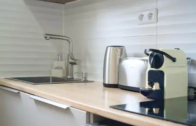 Cuisine ou kitchenette dans l'établissement Cosy T2 proche du centre de Mulhouse