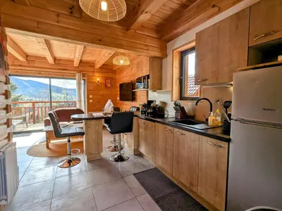 Cuisine ou kitchenette dans l'établissement la brume des cimes