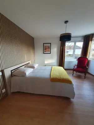 Un ou plusieurs lits dans un hébergement de l'établissement Grande maison proche Colmar