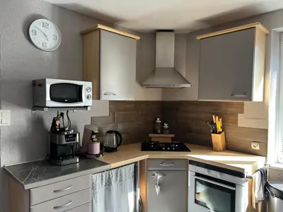 Cuisine ou kitchenette dans l'établissement Charmante maison alsacienne proche Europa Park et Marchés de Noël