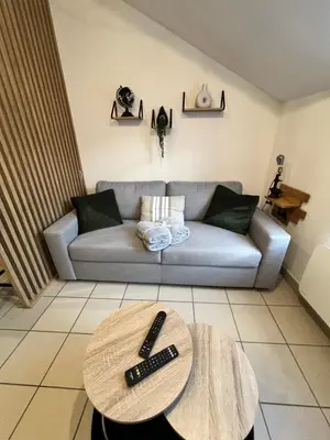 Coin salon dans l'établissement Charmant appart T2 tout équipé