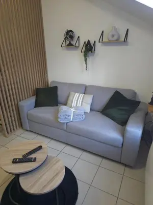 Coin salon dans l'établissement Charmant appart T2 tout équipé