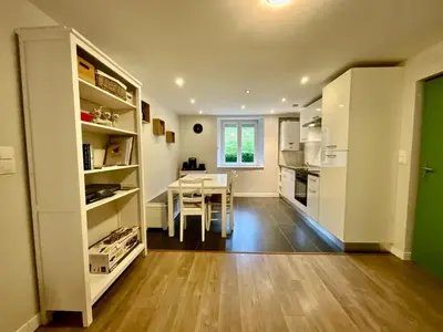 Cuisine ou kitchenette dans l'établissement Le Duplex Géromois, beautiful apartment & city center