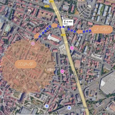 Plan de l'établissement 2BR Apartment near Colmar Centre - Boho Style, Hidden Room, Free Parking