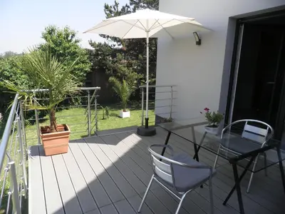 Balcon ou terrasse dans l'établissement Grande chambre à louer