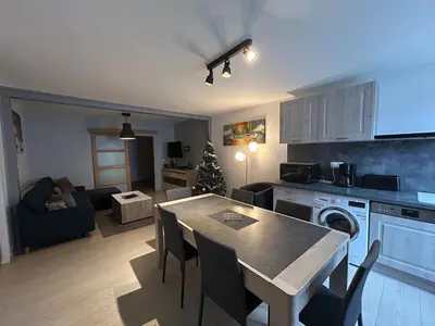 Cuisine ou kitchenette dans l'établissement L'appart Rue Haute