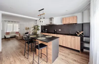 Cuisine ou kitchenette dans l'établissement Le Gite de Lisa